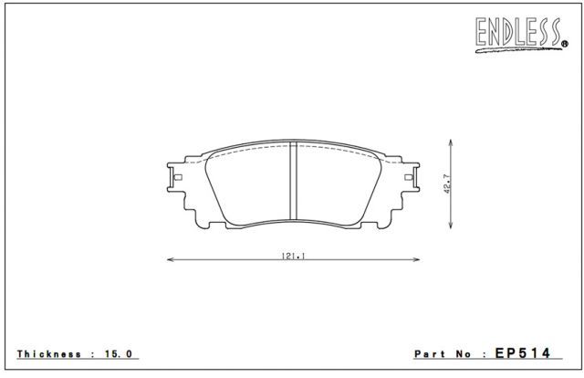 ENDLESS×SSM_PLUS AGH30W_AGH35W_GGH30W_GGH35Wアルファード 2500 - 3500cc H27 01 - リア用エンドレスブレーキパッド EP514