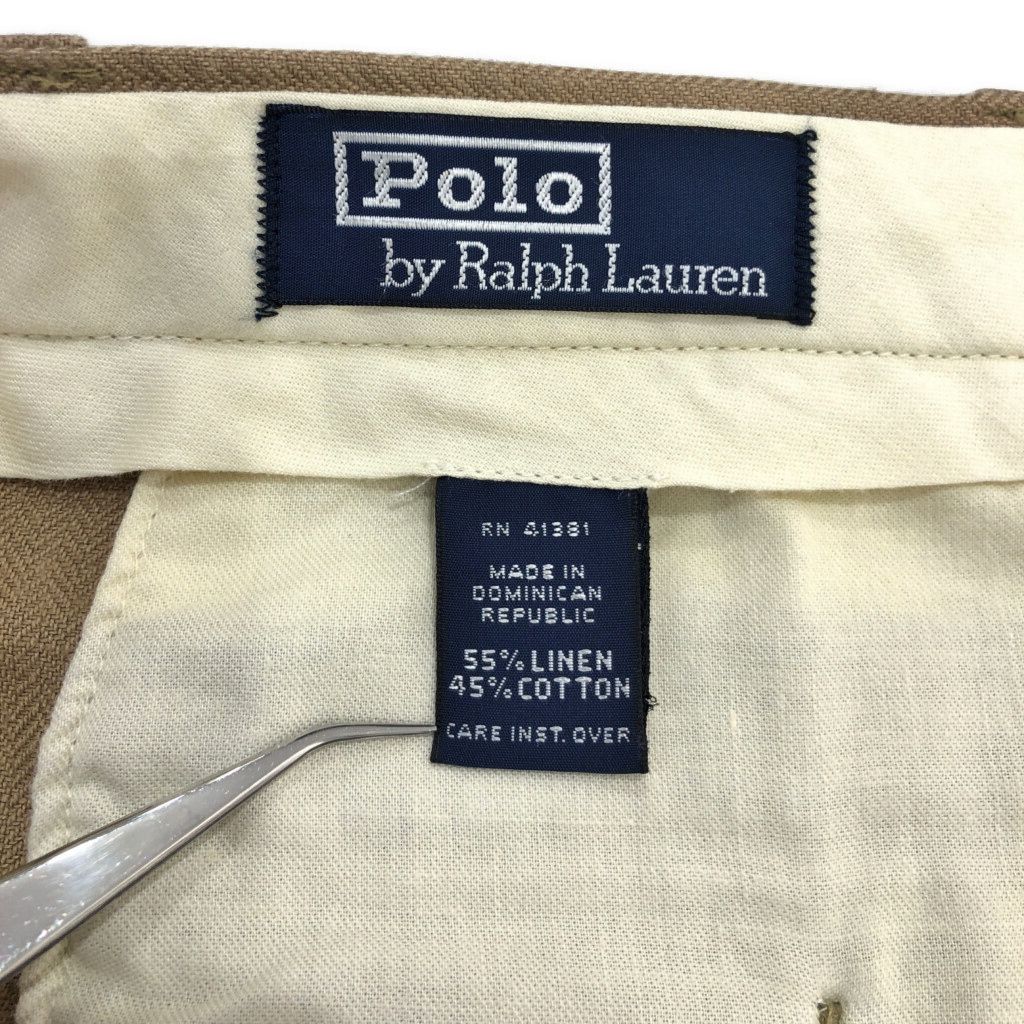 90年代 Polo by Ralph Lauren ポロ ラルフローレン 2タック リネン