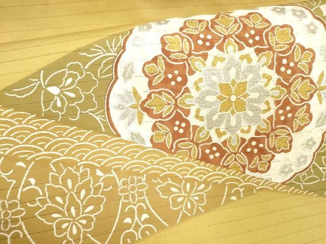 平和屋着物＊夏物　九寸名古屋帯　正倉院更紗花文　金銀糸　DAAX8620cm 平和屋着物＊夏物 九寸名古屋帯 正倉院更紗花文 金