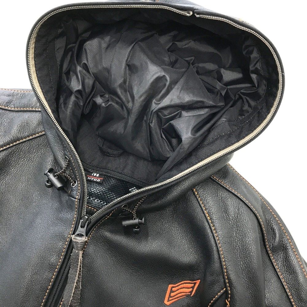 即決】HYOD ヒョウドウ フードジャケット 総柄 グレー系 LL