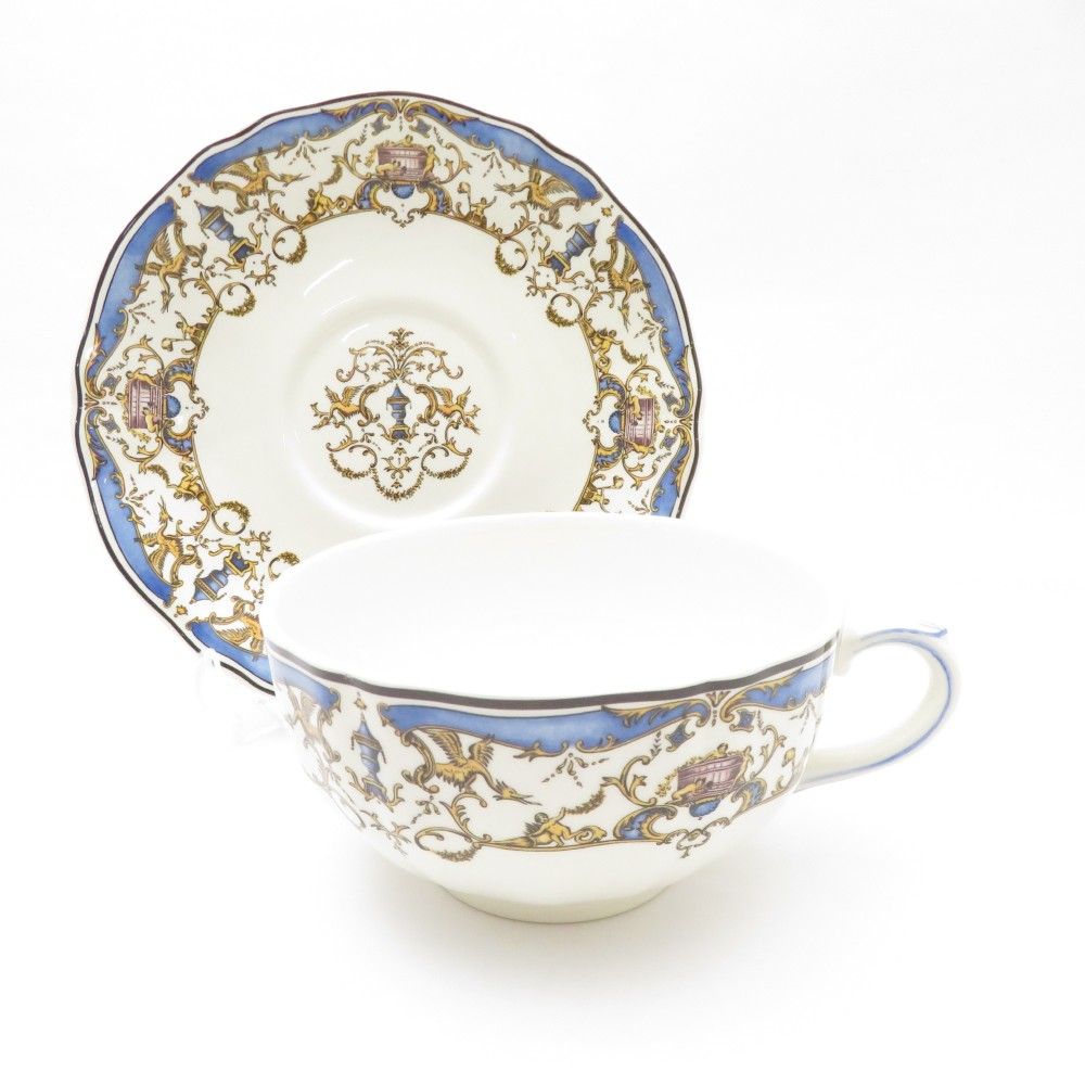 美品 Gien ジアン デュオニュソス カップ＆ソーサー 2客 ペア スープ SO2857H1 美品 Gien ジアン デュオニュソス カップ＆ソーサー 2客 ペア