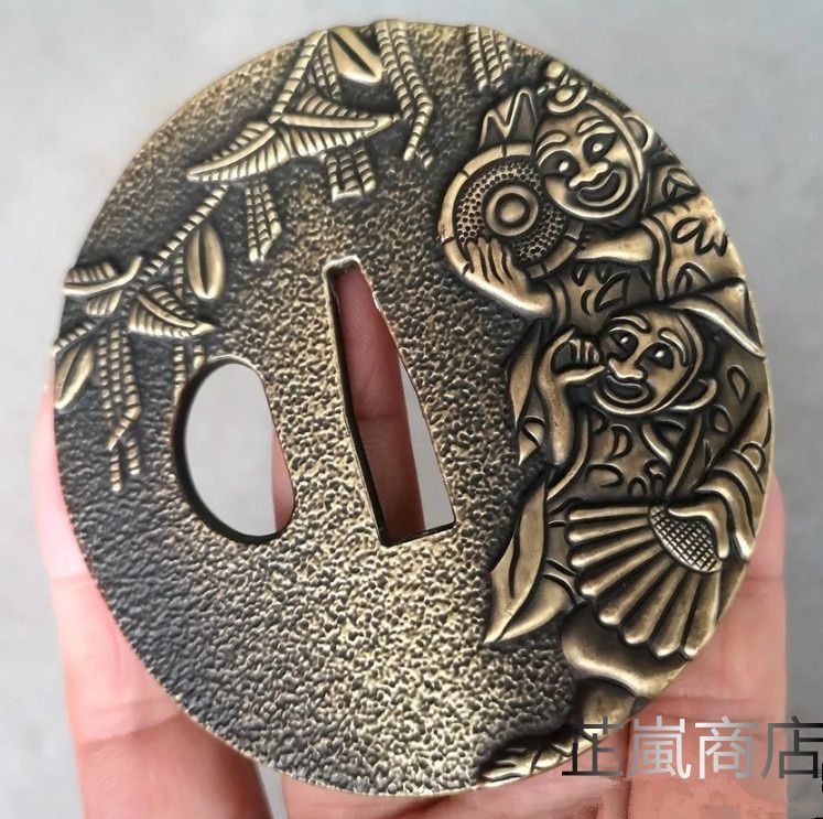 日本刀装具 刀鍔 楽人の図 銅地 細工 絵金銀 刀剣美術 武道具 - メルカリ