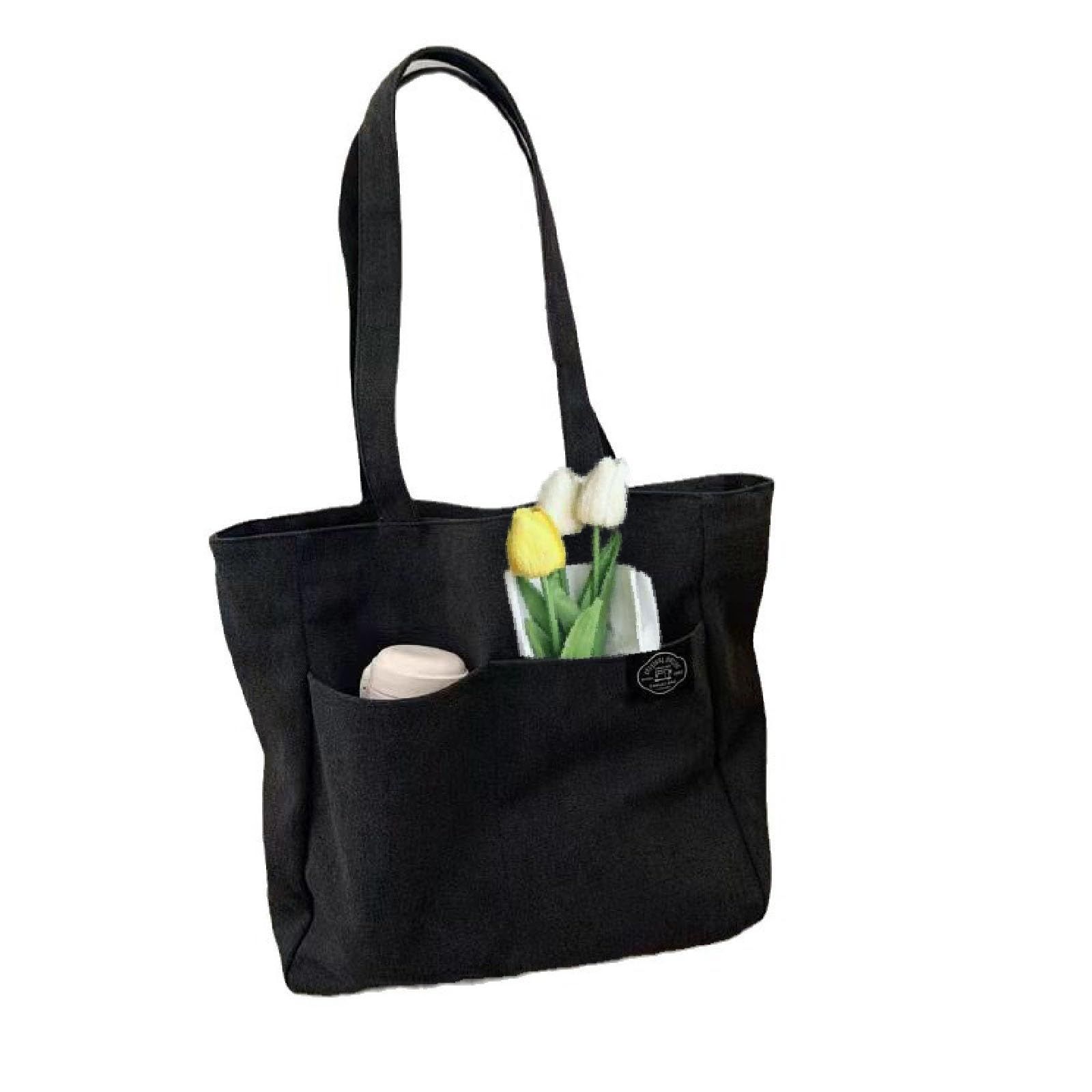 助けて！新品未使用！MOLTEMANIのオイルキャンバストートバッグ【黒】 オーガニックコットンキャンバストート（M）｜ノベルティ・物販