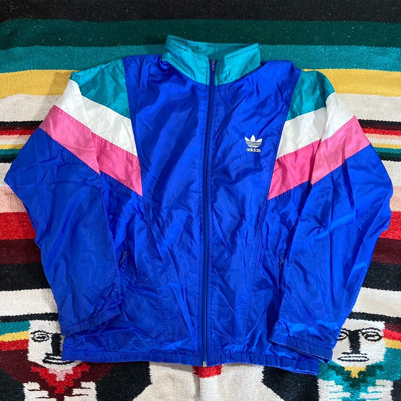 adidas アディダス 80s 銀タグ 万国旗タグ ブルゾン ジャケット ジップ