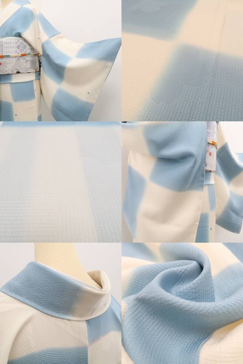 仕付け糸付 小紋