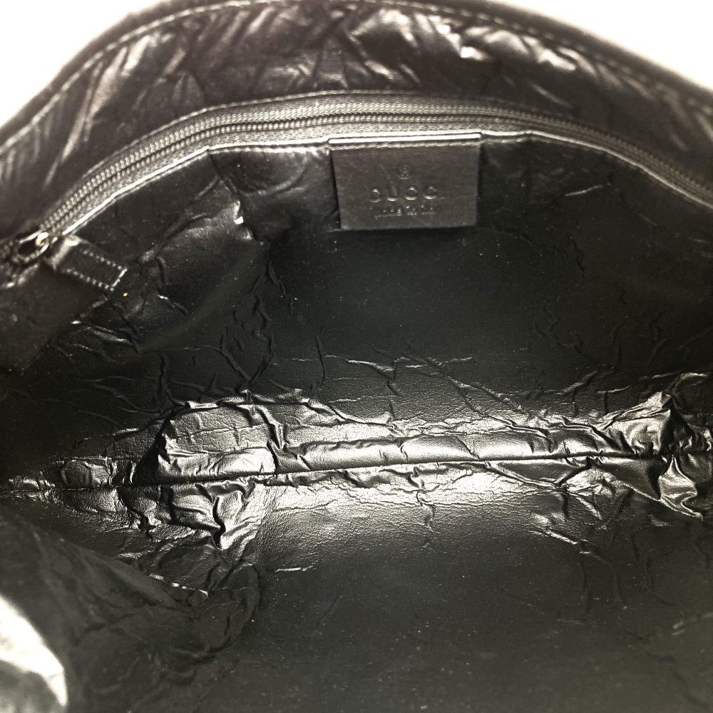 GUCCI グッチ 黒シェリーライン ジャッキー ハンドバッグ ワン