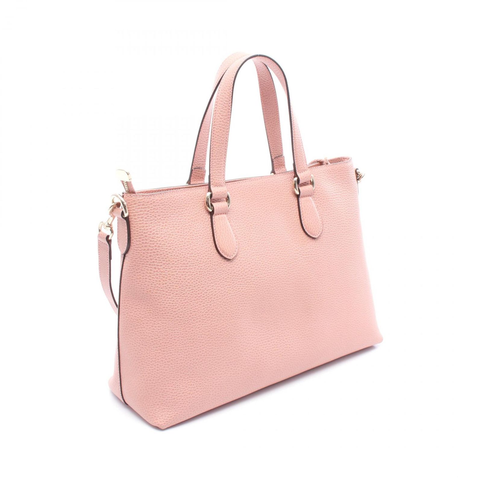 グッチ GUCCI ハンドバッグ バンブー 449642 ピンク レザー バンブー 2wayトート レディース Used A