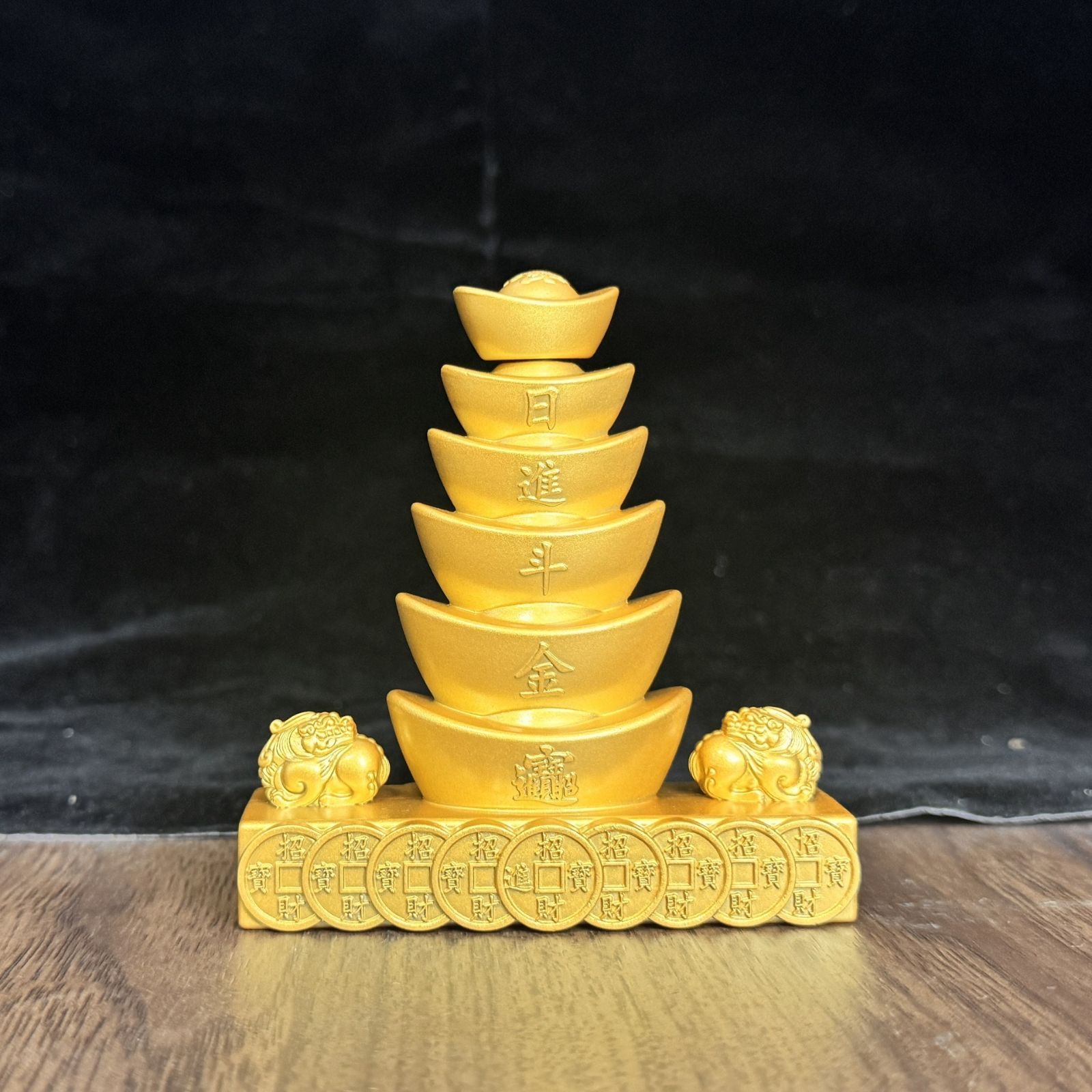 元宝 風水グッズ 元寶 置物 オブジェ 運 健康運 出世運 家庭運 家内安全 インテリア 玄関 リビング 贈り物 プレゼント 魔除け オフィス 飾品 幸運 金色 ゴールド