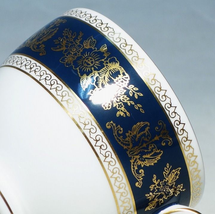 ウェッジウッド コロンビア ブルー&ゴールド カップ＆ソーサー