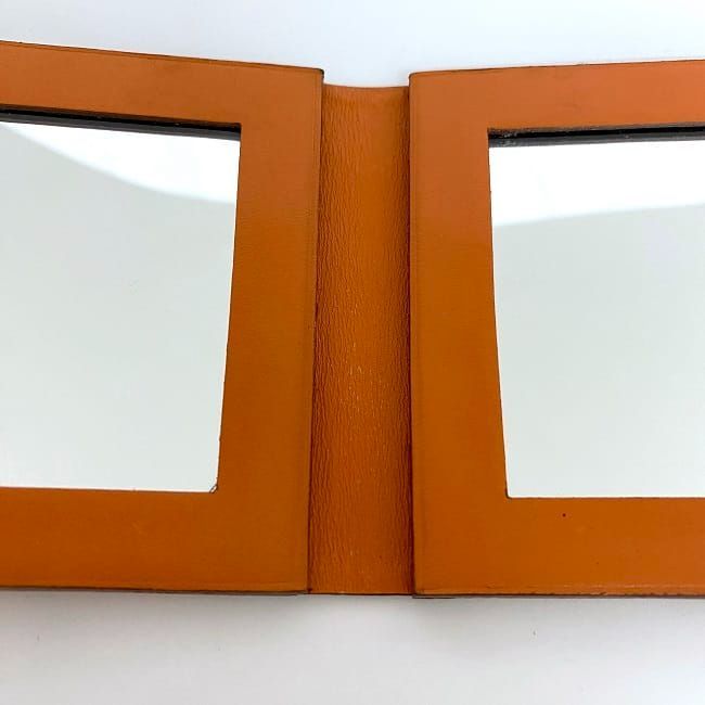 最高級美品】エルメスコンパクトミラー HERMESミニミラー 折り畳み鏡