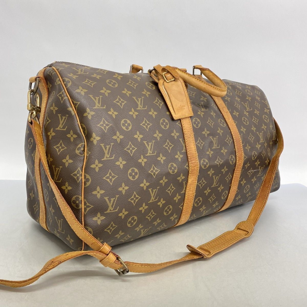 5mb2402-h ルイヴィトン ボストンバッグ モノグラム キーポルバンドリエール55 M41414 ブラウン メンズ レディース ユニセックス