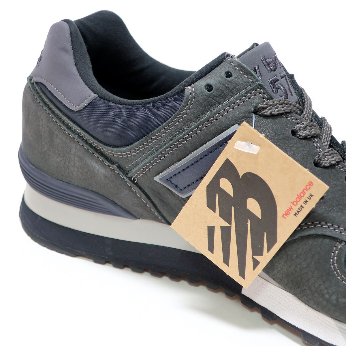 訳あり品☆靴紐片方無し NEW BALANCE OU576GGN US7.5 25.5cm GRAY NAVY 