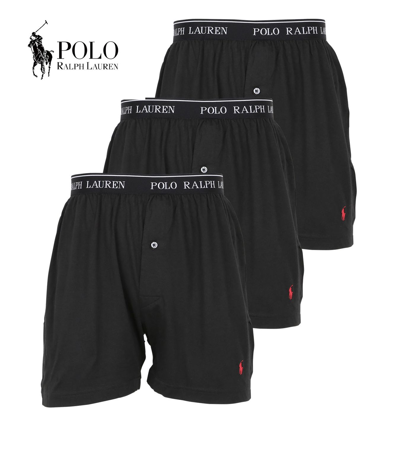 ラルフローレン トランクス メンズ セット 3枚 前開き 下着 polo ralph lauren prl s m l xl ポロブラックセット 正規品 新品 男性 ry73