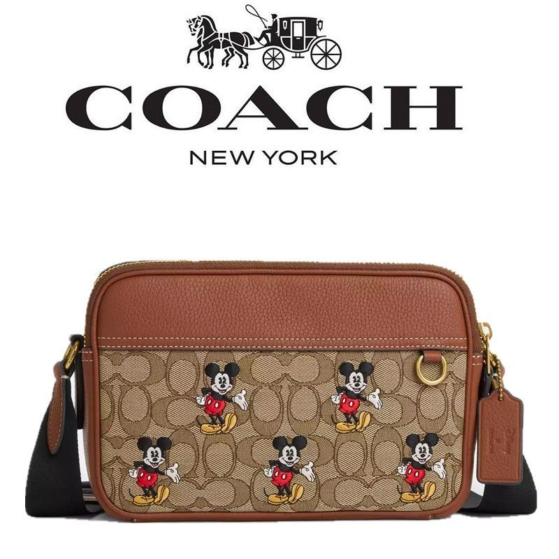 ＜コーチバッグ＞COACH/コーチバッグ ショルダーバッグ CL960 DISNEY X COACHコラボ グラハム ボディーバッグ クロスボディー  男女兼用 斜めがけバッグ アウトレット品 紙袋付属　新品未使用