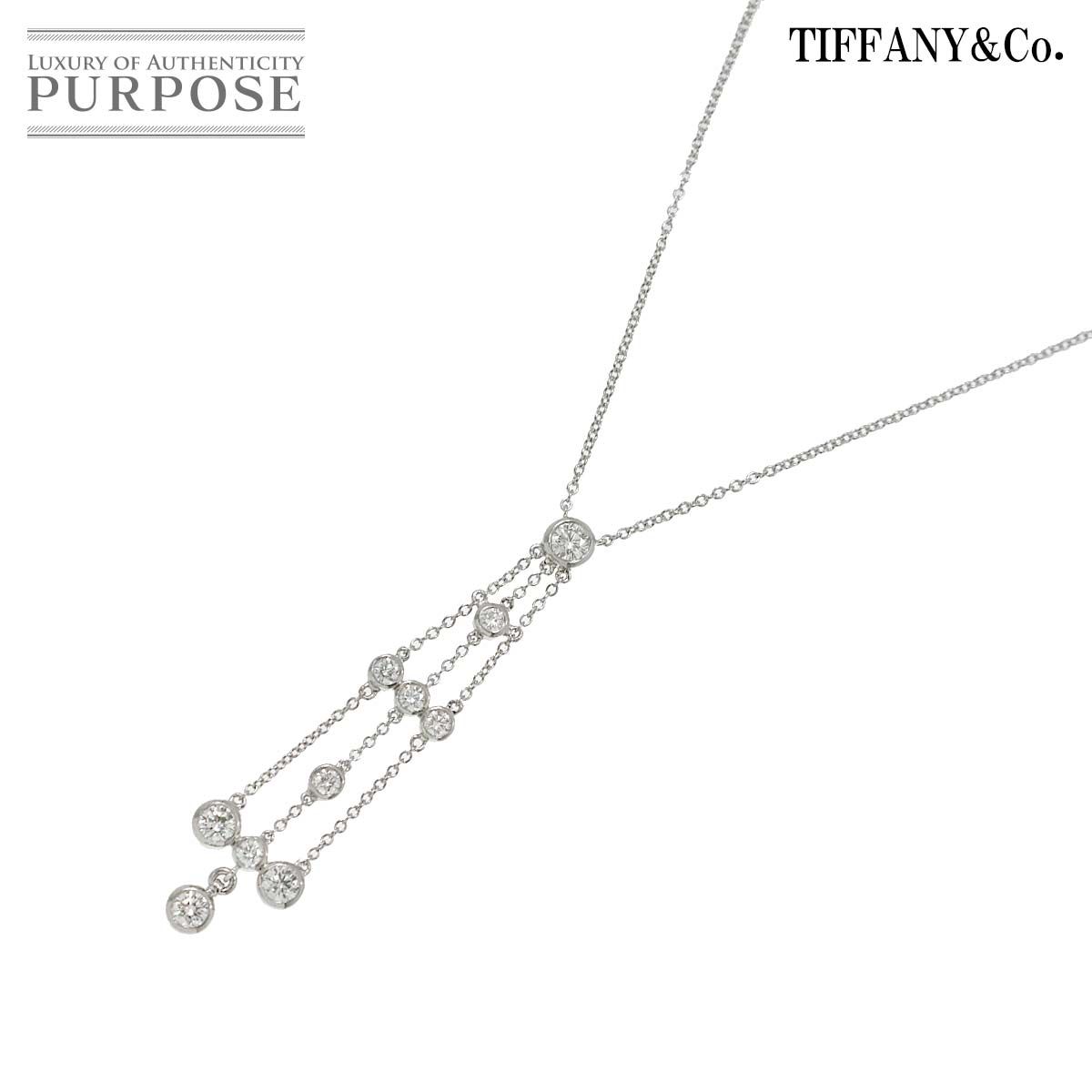 ティファニー TIFFANY&CO. ダイヤ ネックレス 41cm Pt プラチナ 