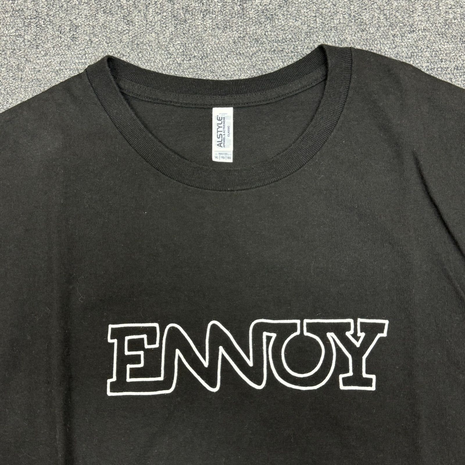 メンズ ennoy Border T-Shirt (BLACK × WHITE) XXL