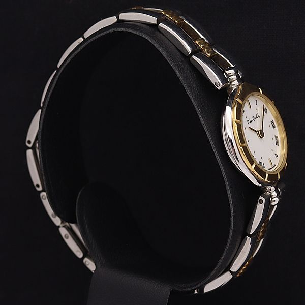 ピエールカルダン QZ ET2N-LRO-5 白文字盤 ラウンド レディース