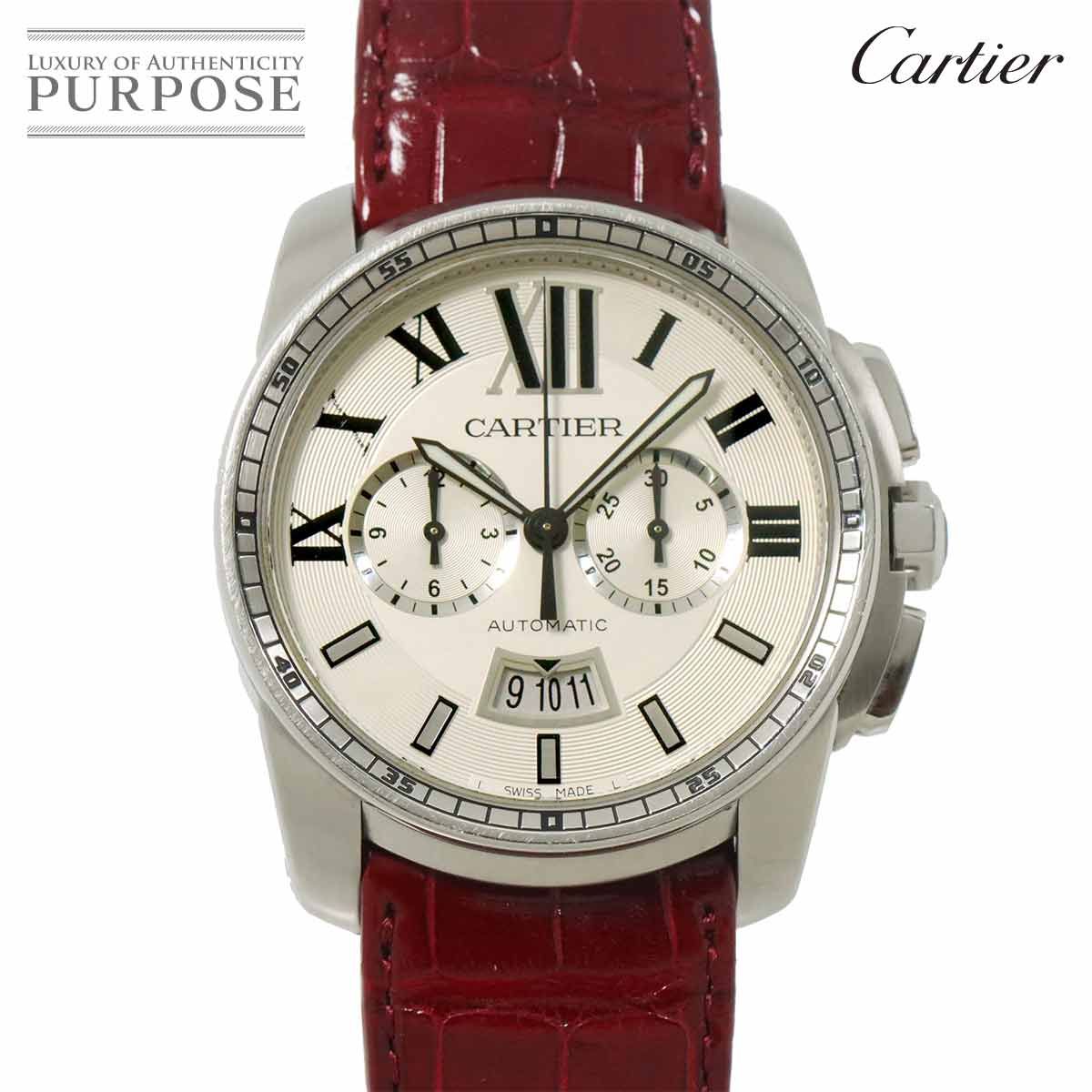 カルティエ Cartier カリブル ドゥ カルティエ クロノグラフ W7100046 メンズ 腕時計 デイト 自動巻き Calibre de Cartier 90298942
