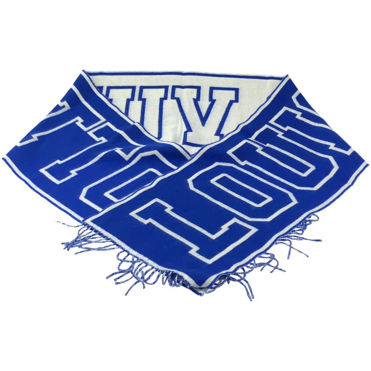 ルイヴィトン LOUIS VUITTON マフラー エシャルプ ロゴマニア ブルー