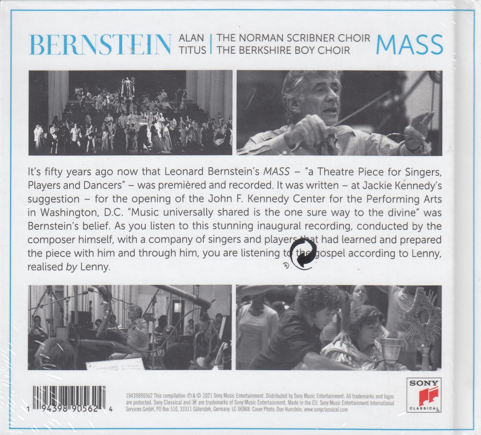 バーンスタイン 自作自演 ミサ曲 歌い手 演奏家 ダンサーのための劇場用作品 アラン タイタス ステレオ リマスター オリジナル 紙美