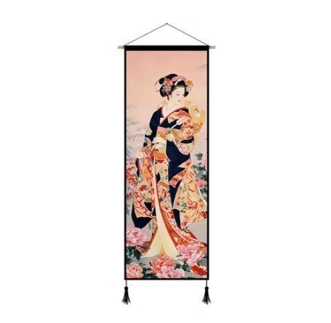 登場 女図布芸掛絵和風背景壁装飾画タペストリー玄関寝室掛布 45 120cm NEXPOTALLINN_EU