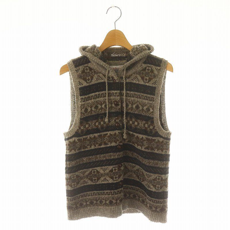 K*k様 美品　ジャミーソンズ　フェアアイル柄　フード付き　ニットベスト Jamieson's of Shetland JAMIESON'S ジャミーソンズ フェアアイル柄 V
