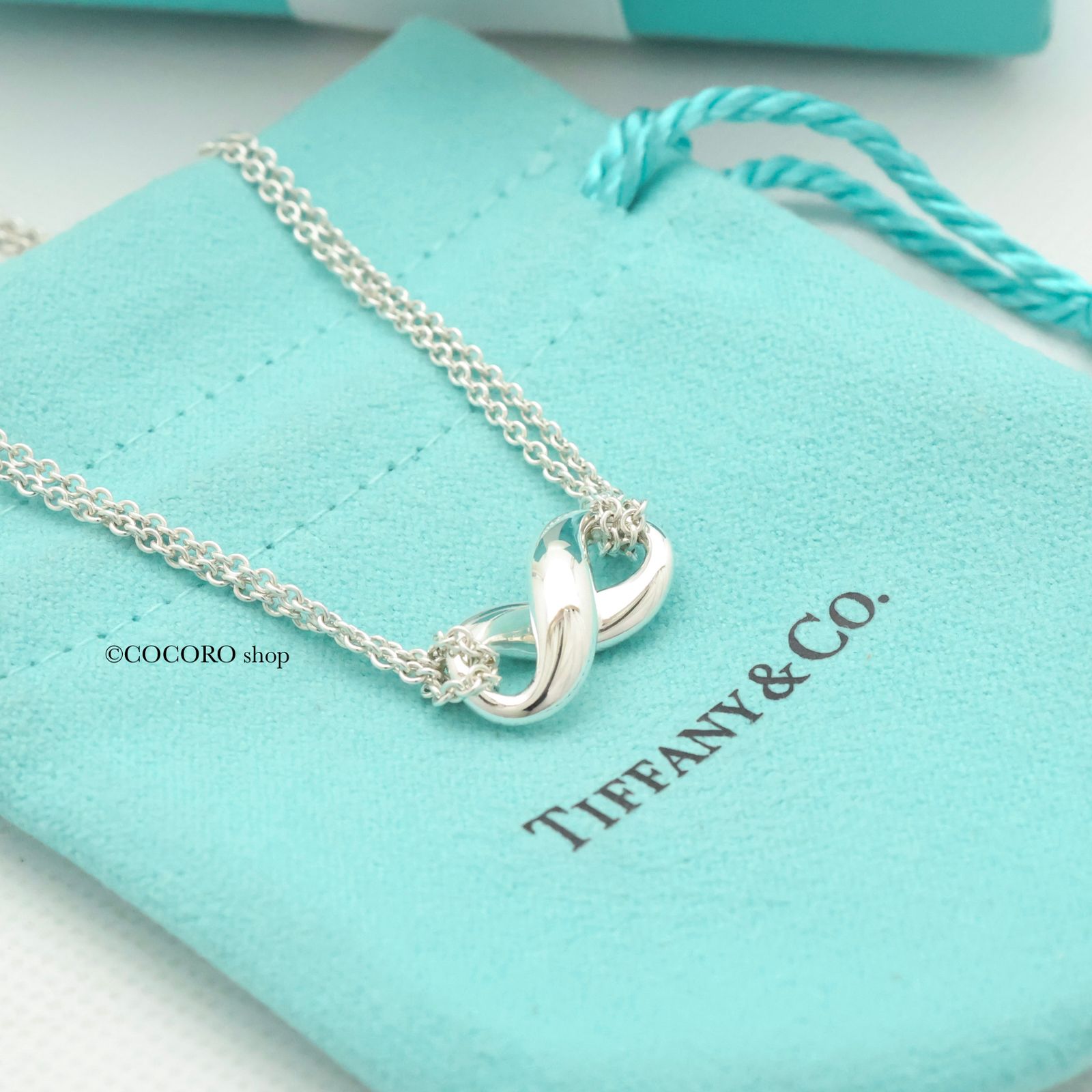 ティファニーTIFFANY&Co.インフィニティ ダブルチェーン ネックレス TIFFANY&Co. ティファニー インフィニティ ダブルチェーン