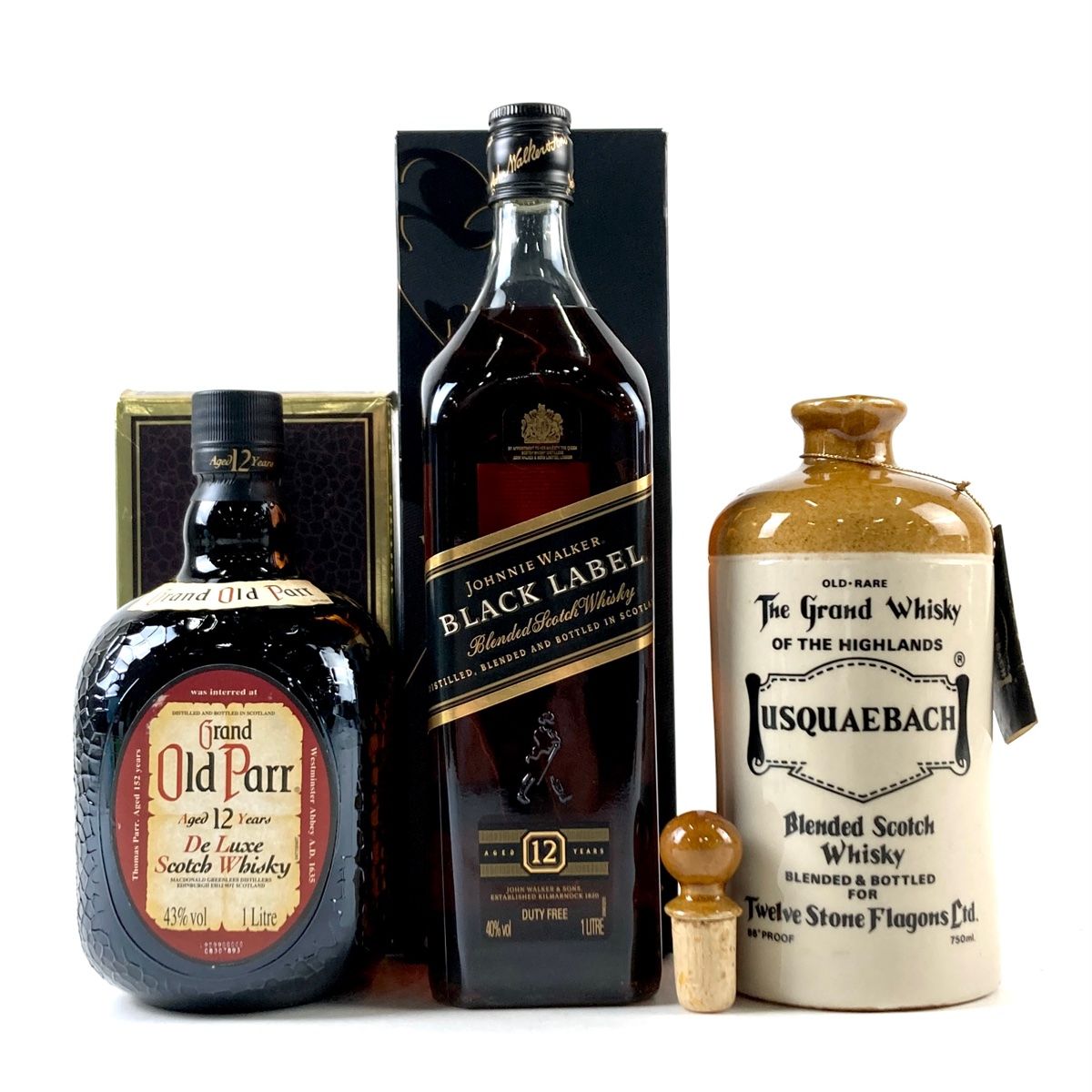 3本 オールドパー ジョニーウォーカー ウシュクベ スコッチ ウイスキー セット 【古酒】