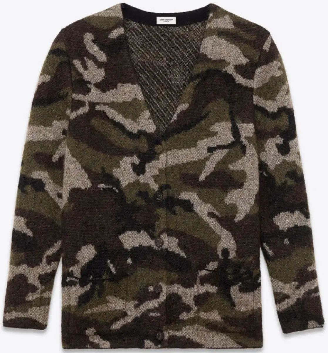 百貨店 14fw Saint Laurent サンローラン モヘア カーディガン - サンダラ 着用