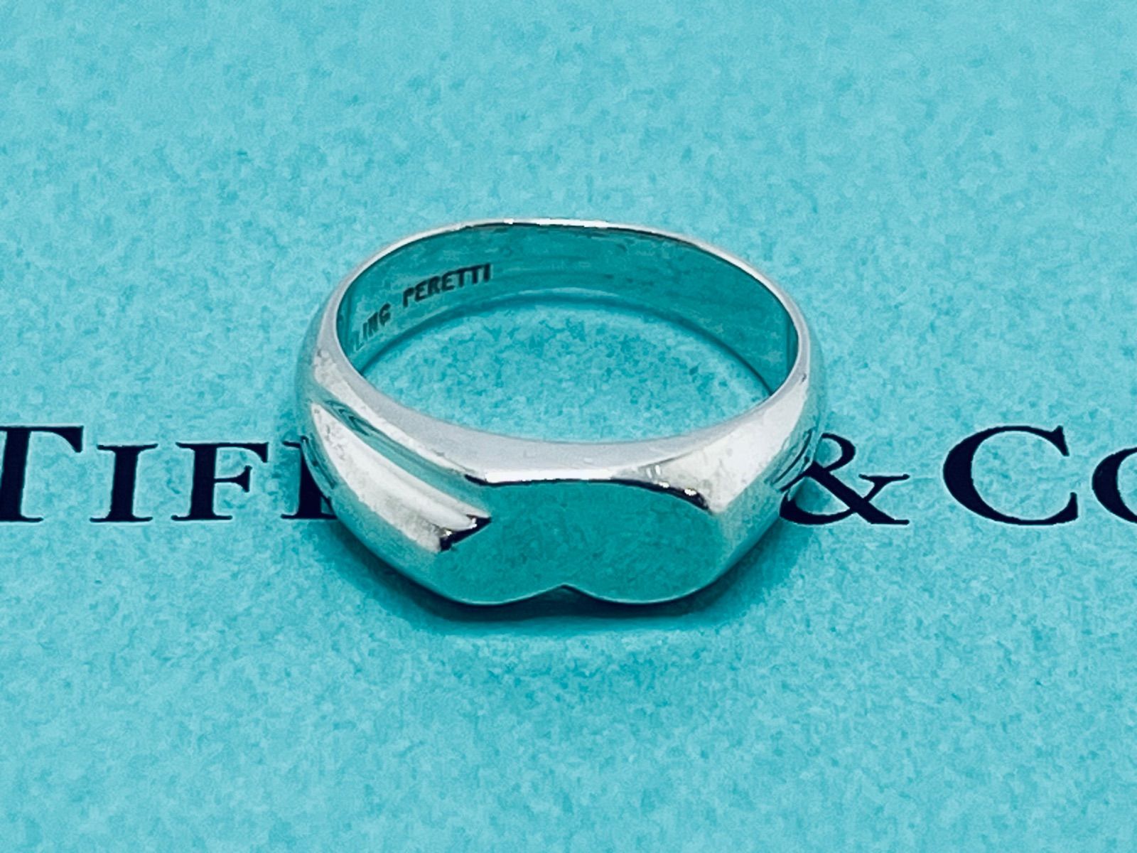 a078 Tiffany&Co. ティファニー カーブド ハート シグネット