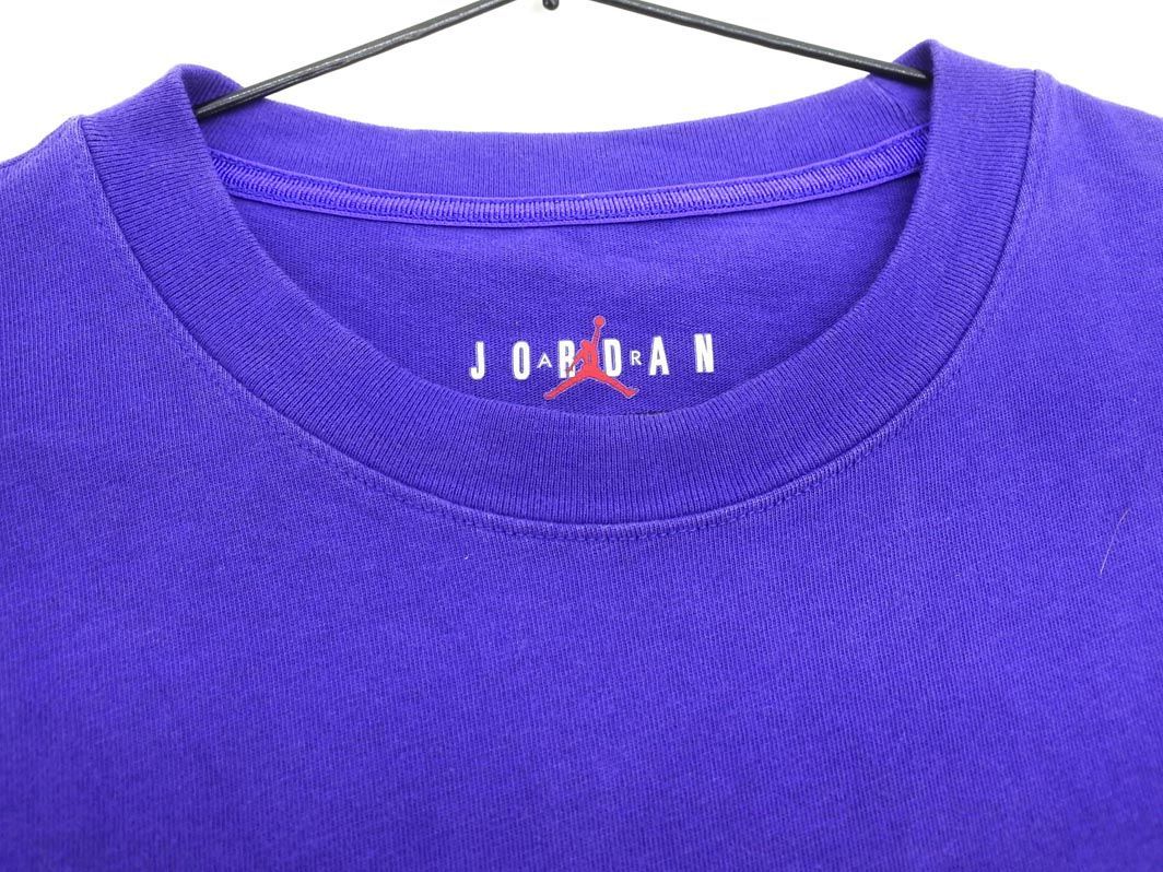 NIKE ナイキ AIR JORDAN 刺繍 Tシャツ sizeM/紫 ■◆ メンズ