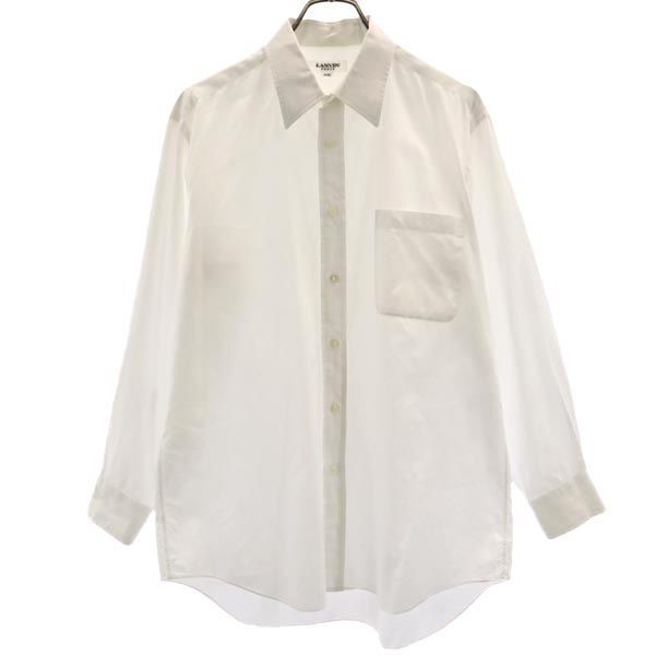 ランバン 日本製 長袖 シャツ 41 ホワイト LANVIN メンズ 【中古】  【230901】 メール便可