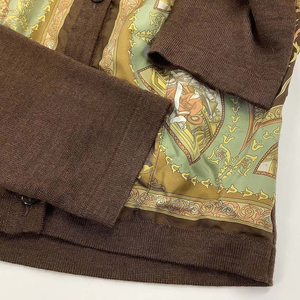 新品タグ付☆ ETRO エトロ 前身頃シルク切替 カーディガン イタリア製 新品タグ付☆ エトロ ETRO カーディガン 前身頃シルク切替