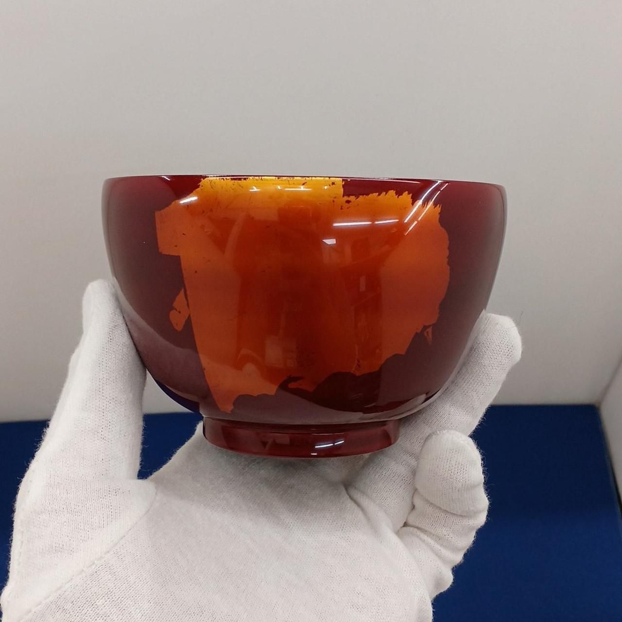 輪島塗 大崎庄右衛門 竹園自耕 金蒔絵枝垂柳紋吸物椀 10客 9cm 昭和