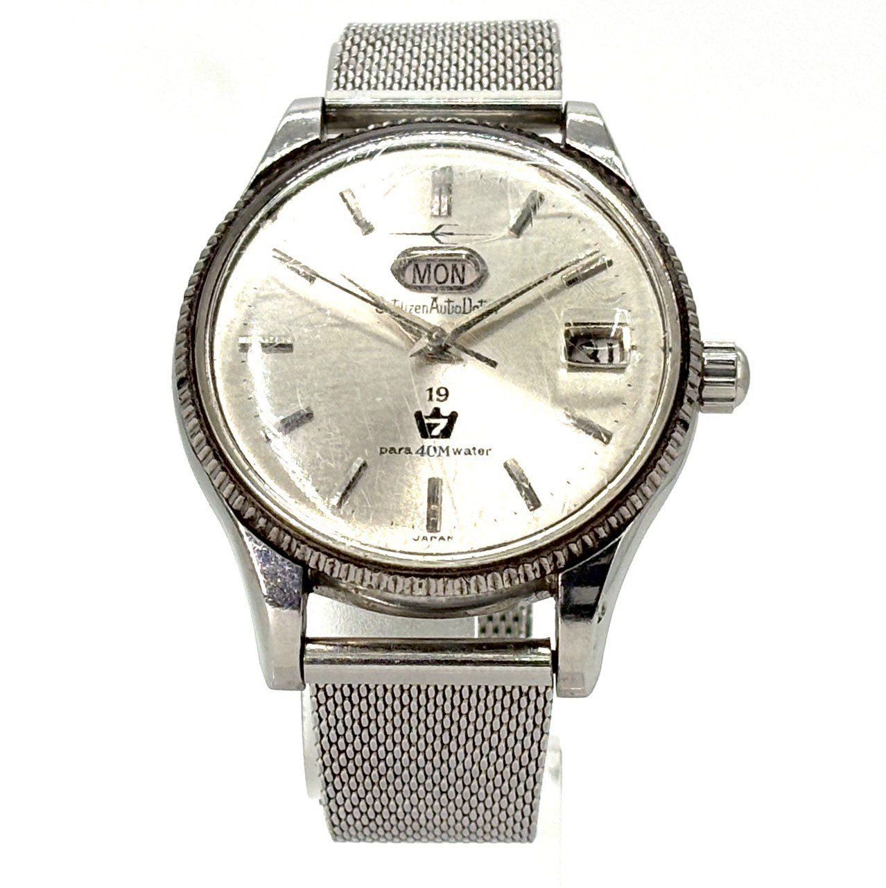 citizen 手巻き　ミッドセンチュリー　レトロ SELECT INC. [CITIZEN Homer Date Crystal ブラックミラー