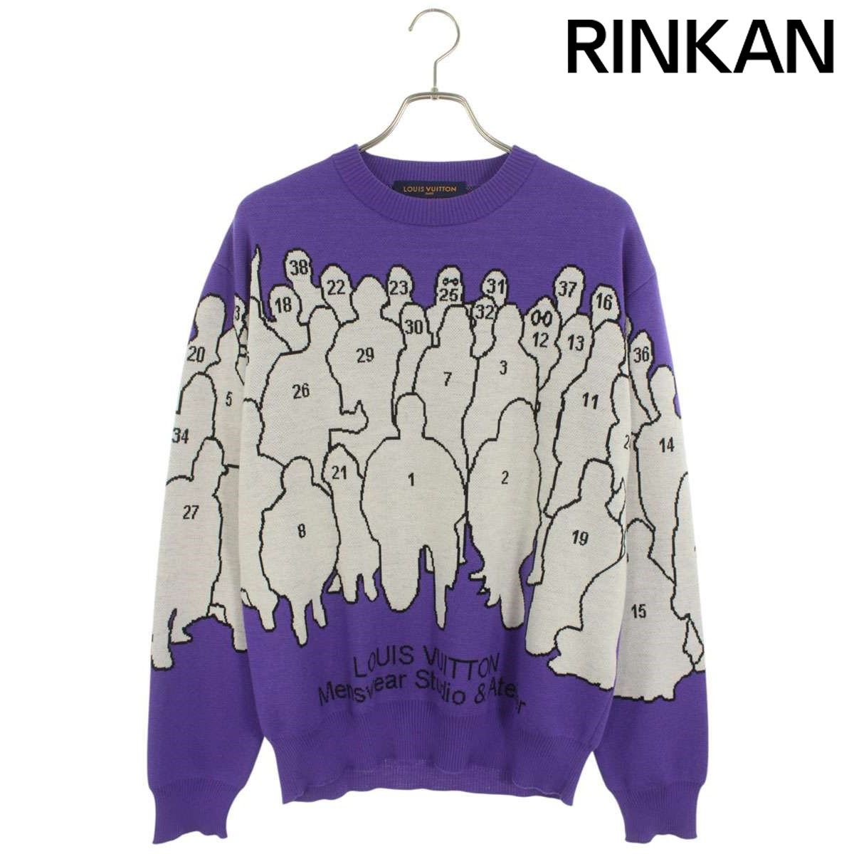 Louis Vuitton 22SS AMEN BREAK COTTON KNIT ロゴ ジャカード Tシャツ RM221 JS5 HMN81W M ホワイト ルイ・ヴィトン Louis Vuitton 22SS AMEN BREAK COTTON KNIT ロゴ ジャカード Tシャツ