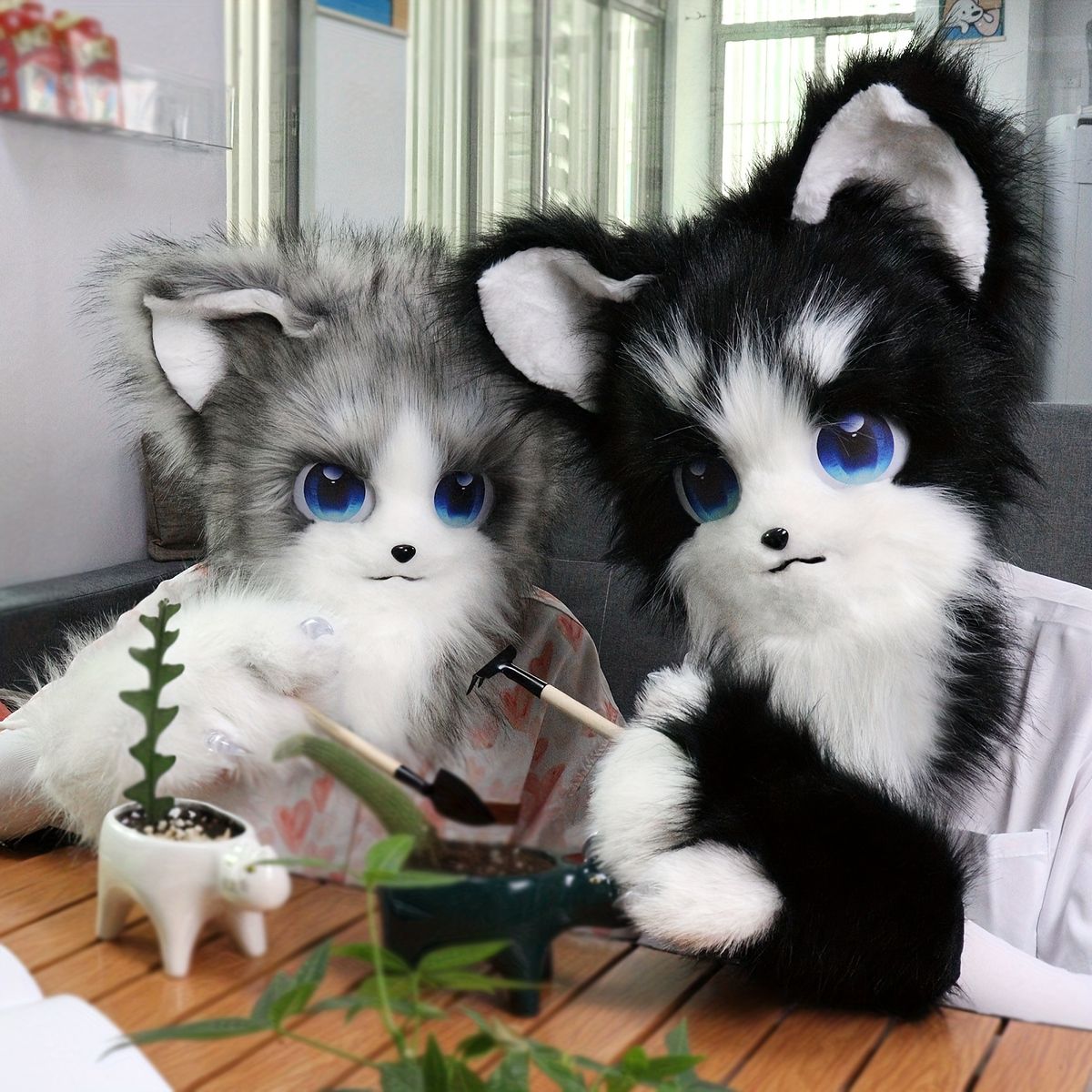 リアル動物コスチューム ソフトフェイクファー