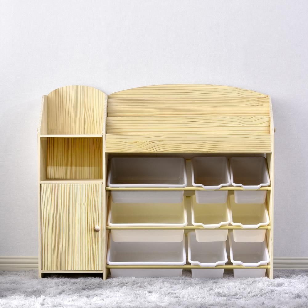 絵本棚 絵本ラック おもちゃ おもち収納 収納 天然木 引き出し