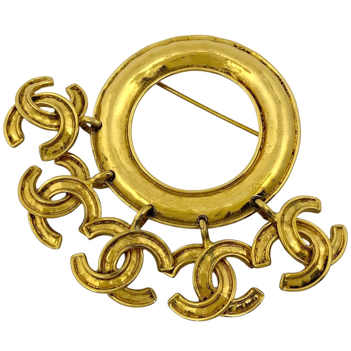 シャネル CHANEL ココマーク ブローチ CCマーク スイング ブローチ GP ゴールド レディース