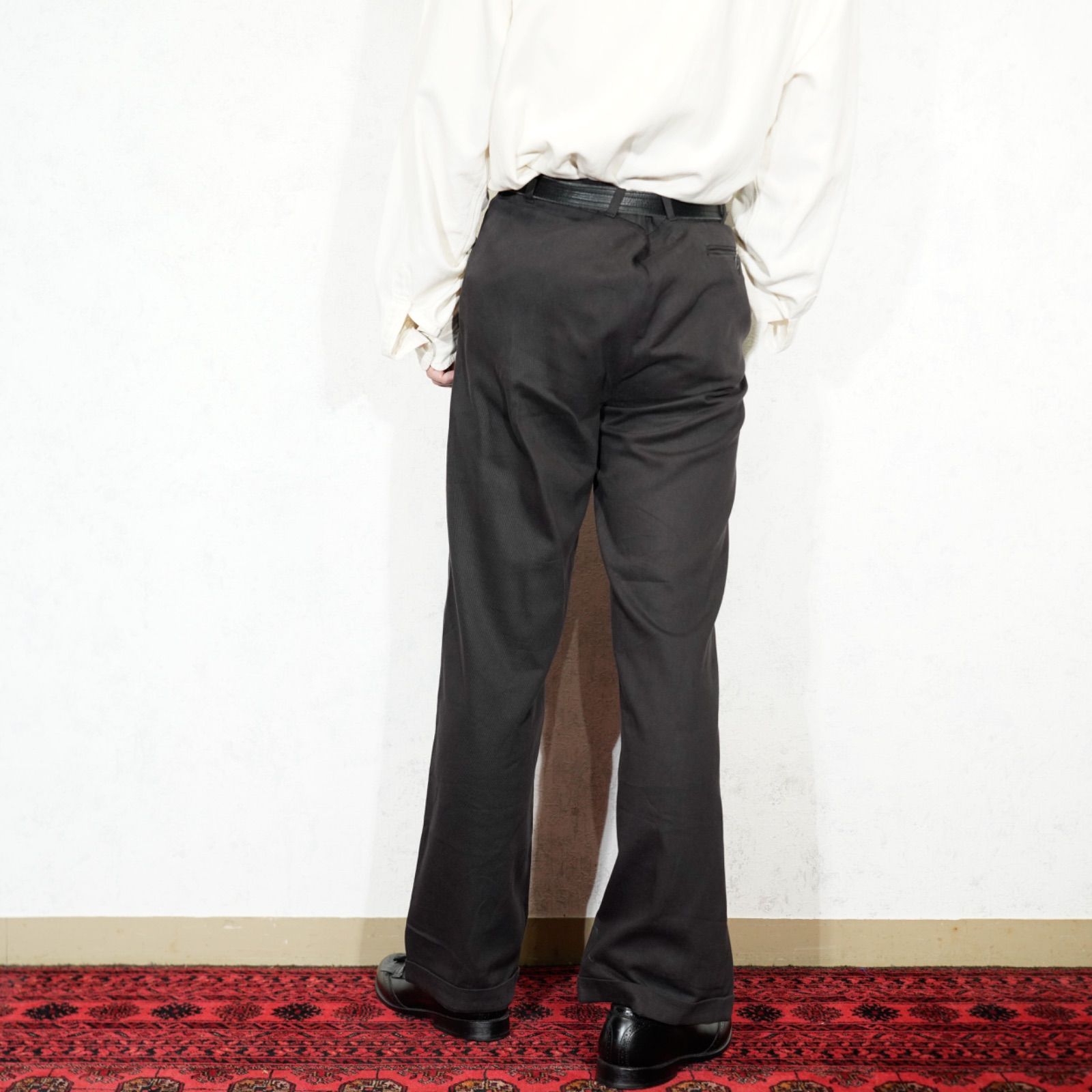 スーパーセール期間限定 EU PANTS/ヨーロッパ古着 SLACKS DESIGN TUCK GUTOS VINTAGE パンツ