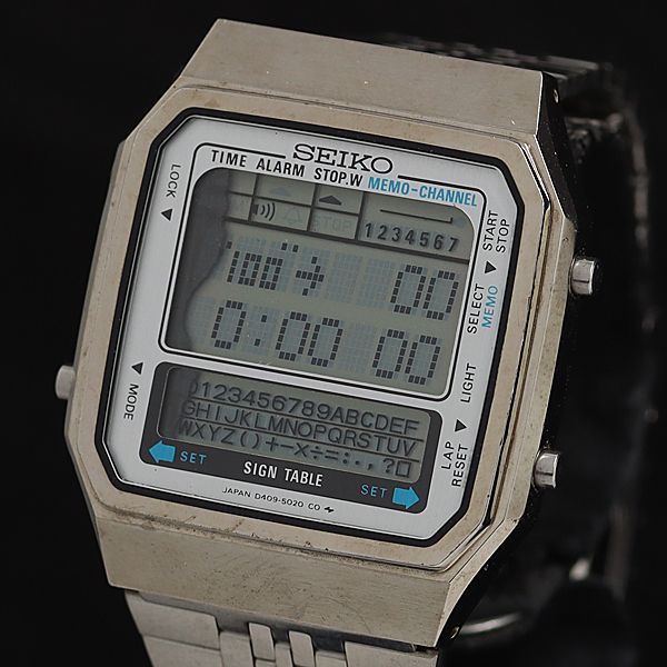 稼働 良品 セイコー D409-5020 QZ デジタル文字盤 メンズ腕時計