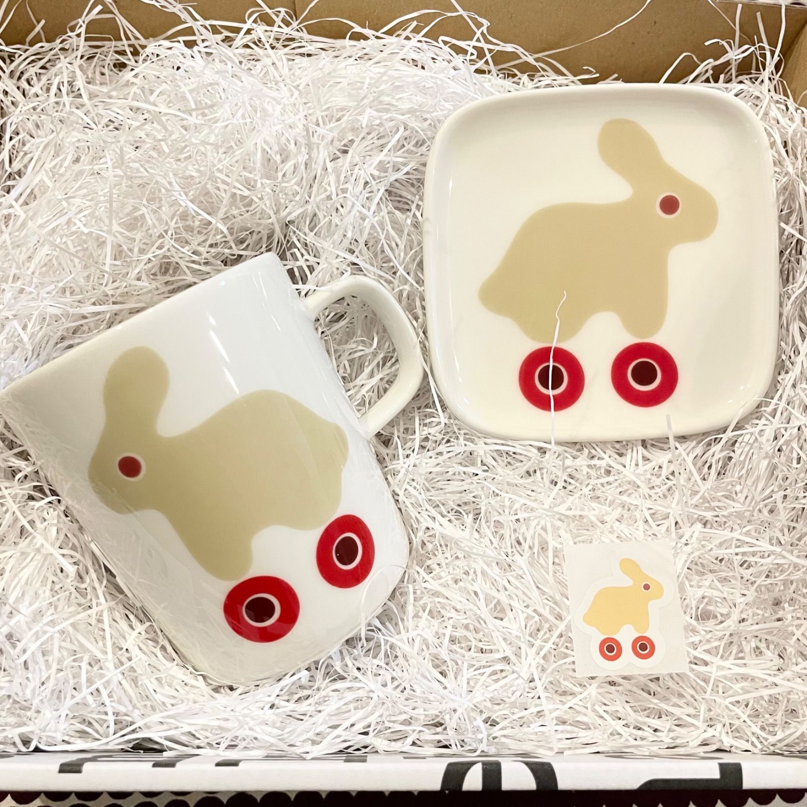 marimekko マリメッコ 限定Rullaマグ＋プレート各1点 シール付き 