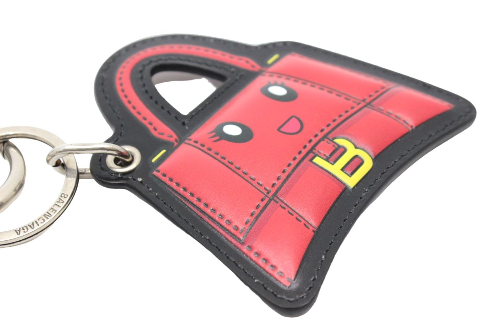 バレンシアガ バッグ型 キーリング キーホルダー チャーム レッド 赤