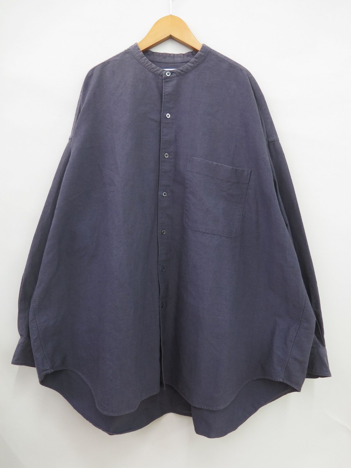 Graphpaper グラフペーパー GM213-50137B 21AW Oxford Oversized Band Collar Shirt  バンドカラーシャツ - メルカリ