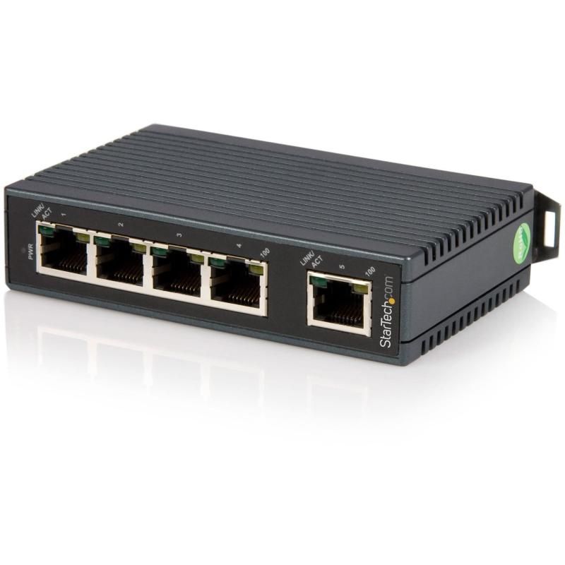 StarTech.com 5ポート産業用スイッチングハブ DINレールに取付け IES5102