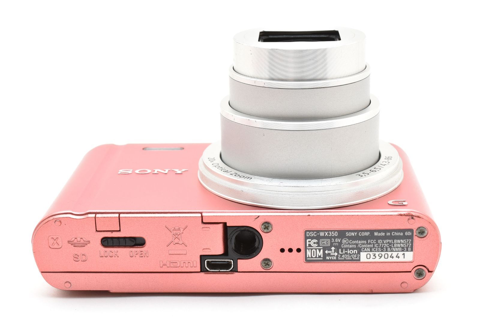美品】SONY Cyber-Shot DSC-WX350 ピンク 光学20倍ズーム＆Wi-Fi