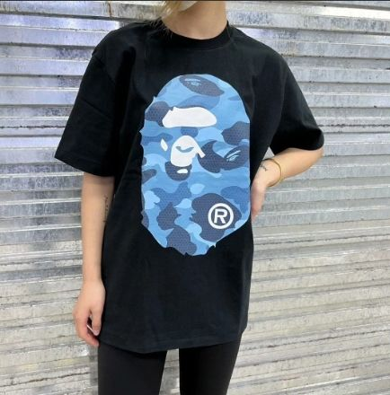 新品 A BATHING APE Sakura Photo Ape Head Tee アベイシングエイプ Tシャツ 黑+白 2枚