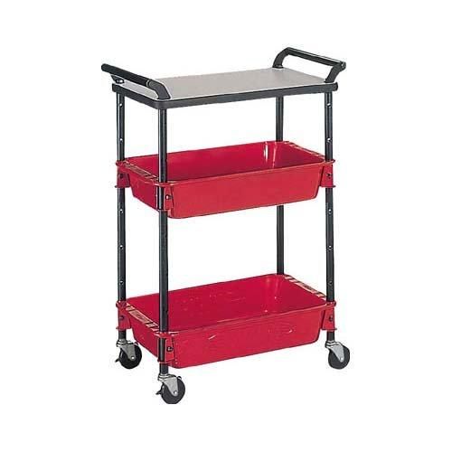 2営業日で発送 TRUSCO トラスコ中山 TRUSCO ツールワゴンロイヤル 天板付 654X360X911深2 赤 TWR202T
