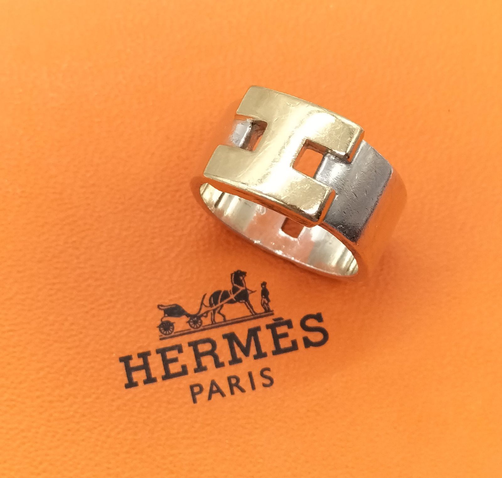 Hermes　エルメス　ヘラクレス　リング　コンビ　925×K18　10号