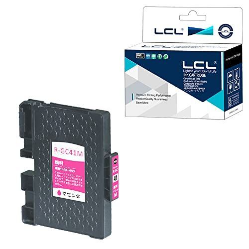 LCL RICOH用 リコー用 GC-41 GC41 GC41M 顔料 高耐水性 色あせしにくい 增量 1パック マゼンタ 互換インクカートリッジ 対応機種：IPSiO SG 2010L SG 2100 SG 2200 SG 3100 SG 3100SF SG